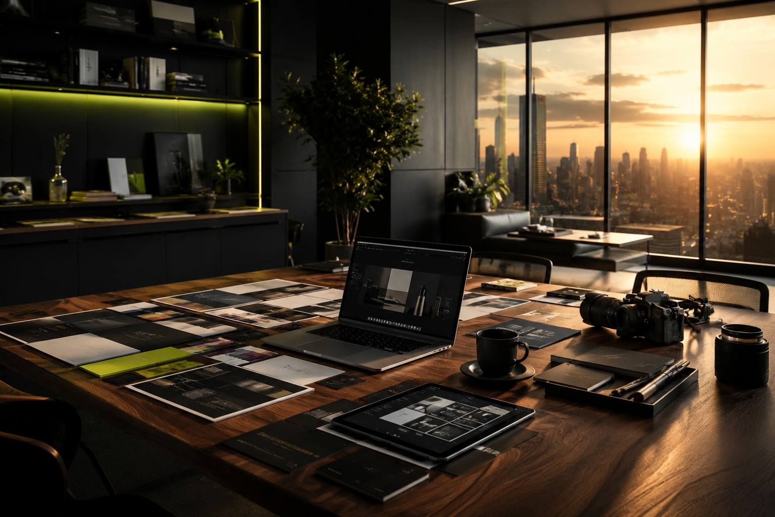 The Branwox boardroom at sunset